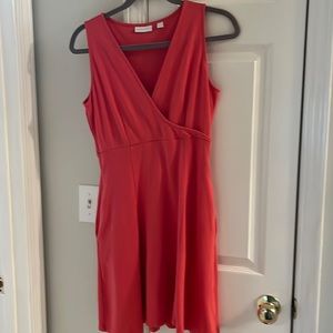 New York & Co coral dress with pockets size M